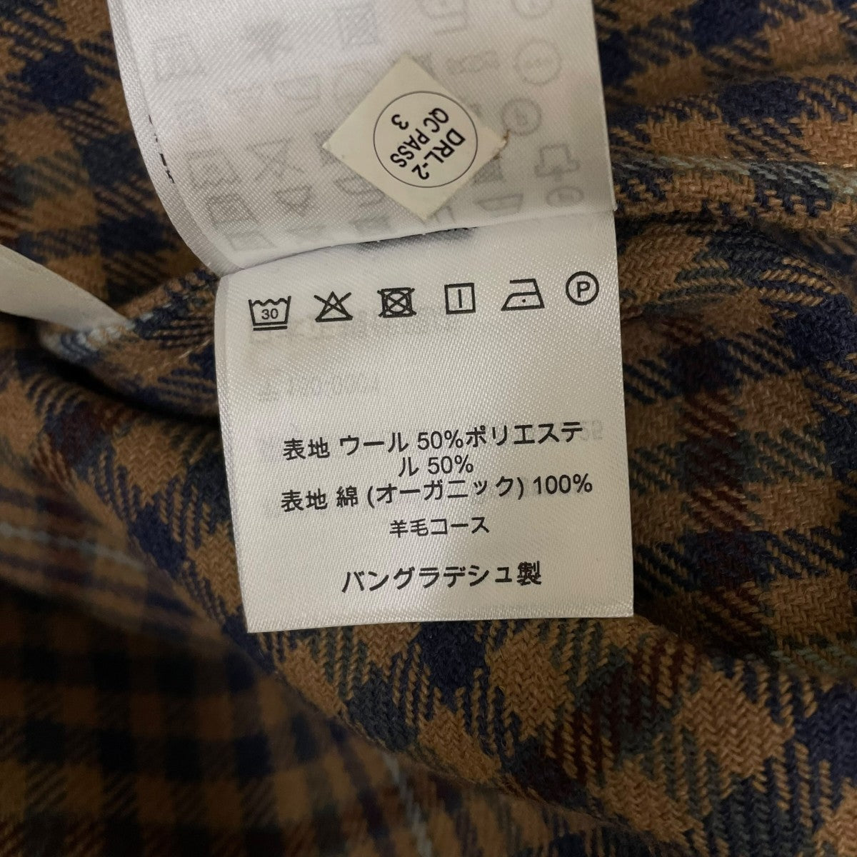 21AWL S Asher Shirt ロングスリーブ アッシャーシャツチェック柄 長袖シャツIO29444