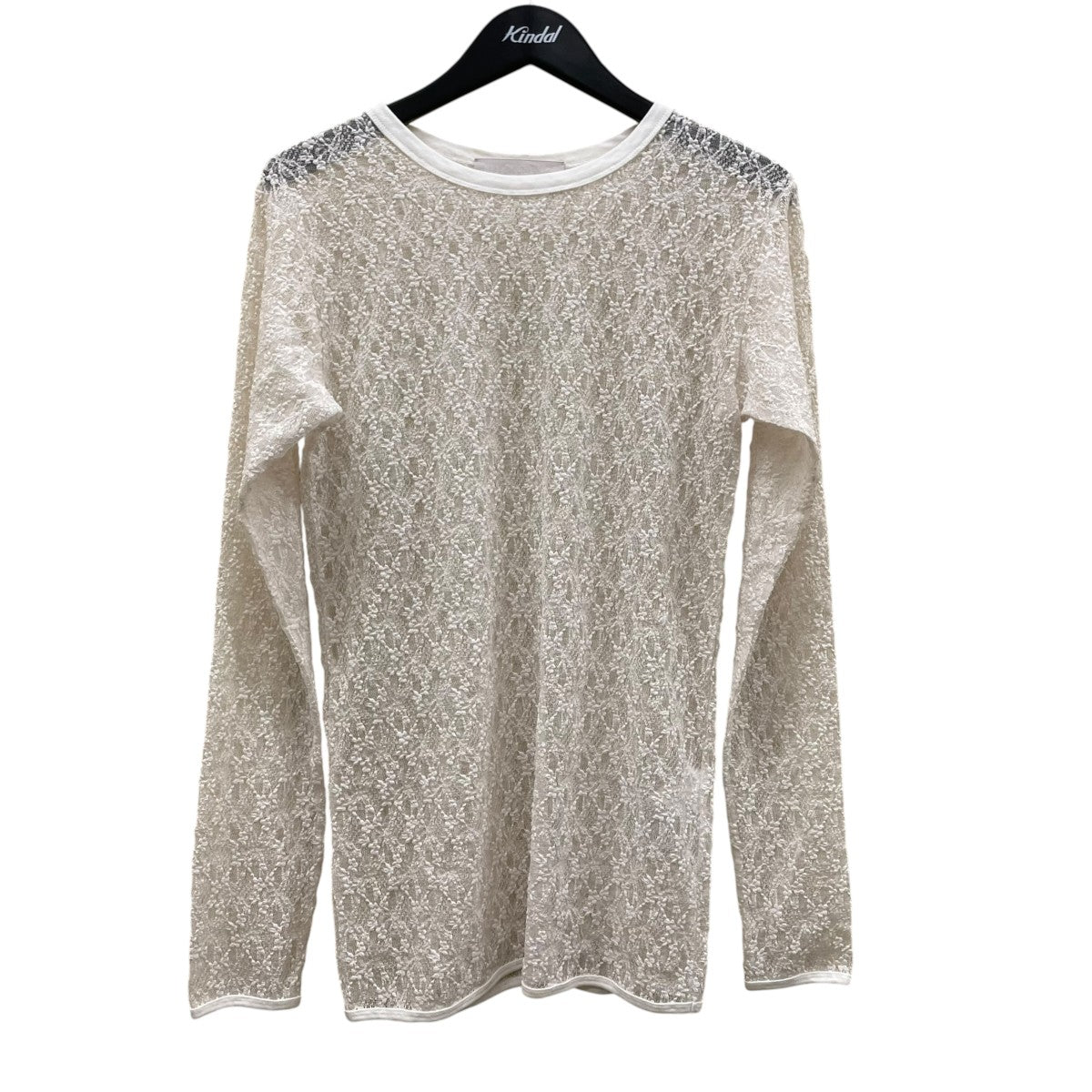 IRONING flower laceロングスリーブカットソー01IR00941OWT