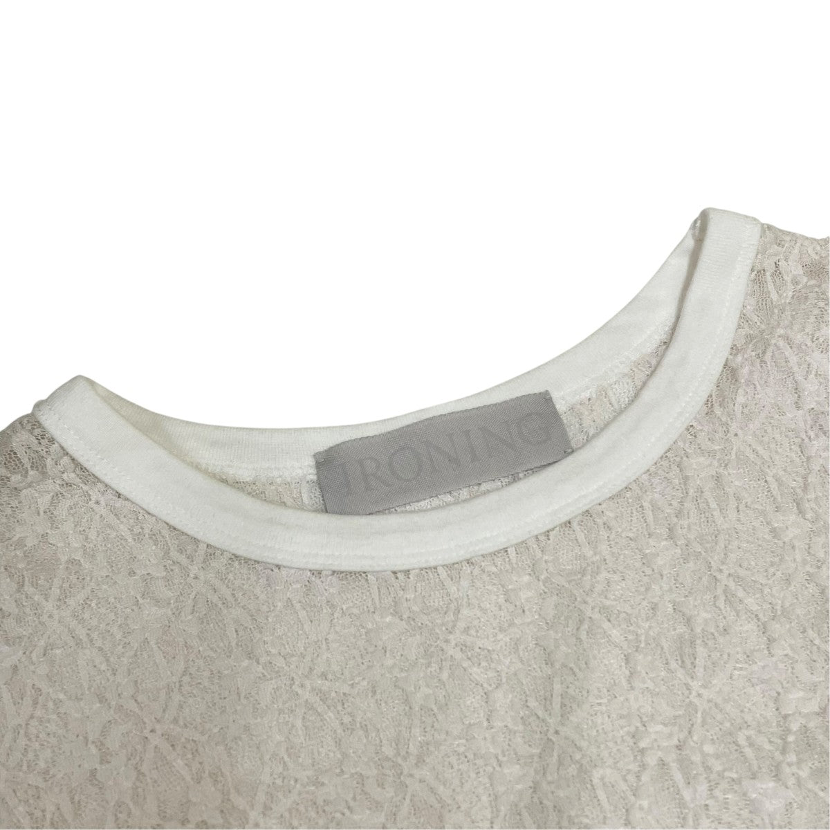 IRONING flower laceロングスリーブカットソー01IR00941OWT