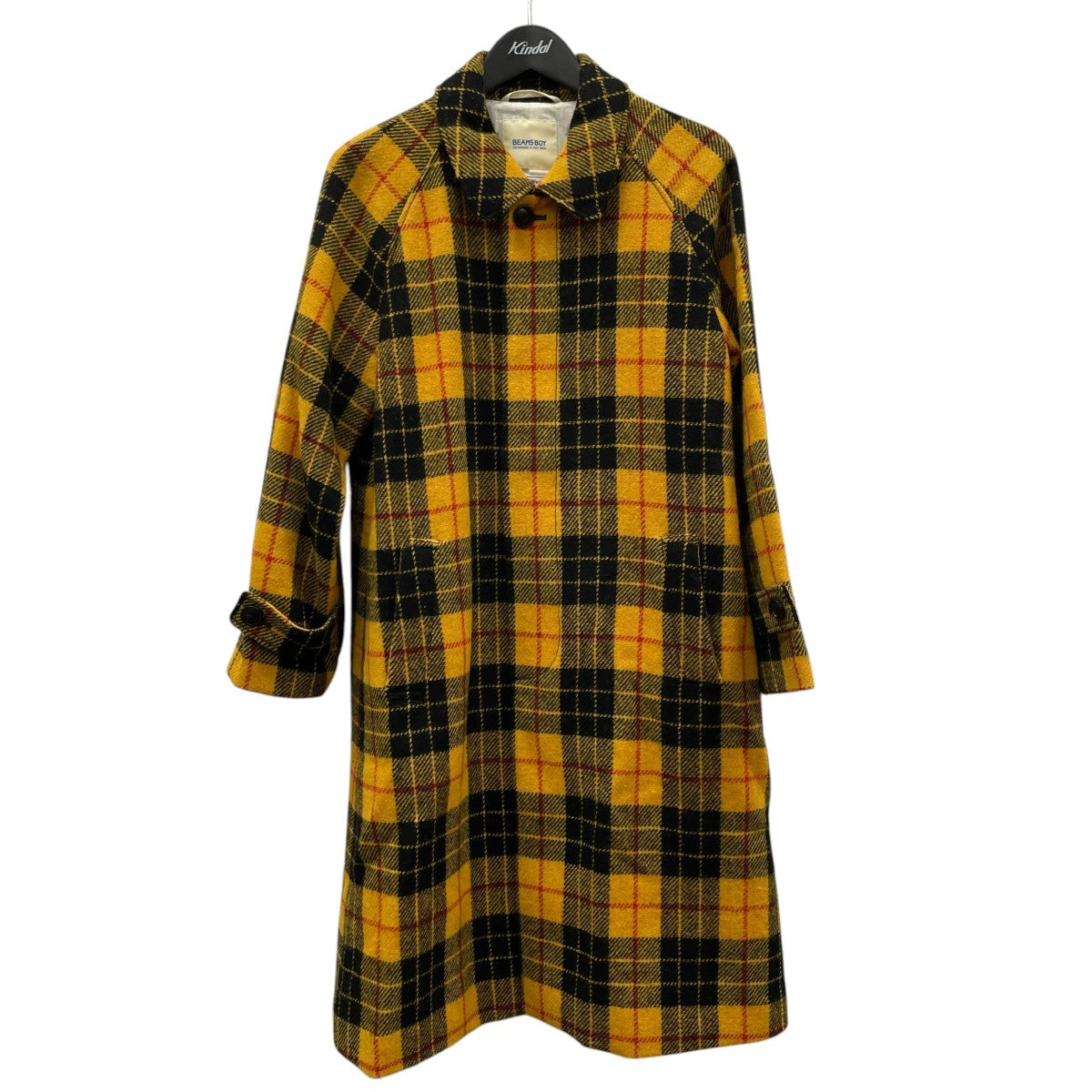 BEAMS BOY×Harris Tweed ウールコート13190111803 古着・中古-1枚目のアイテム画像