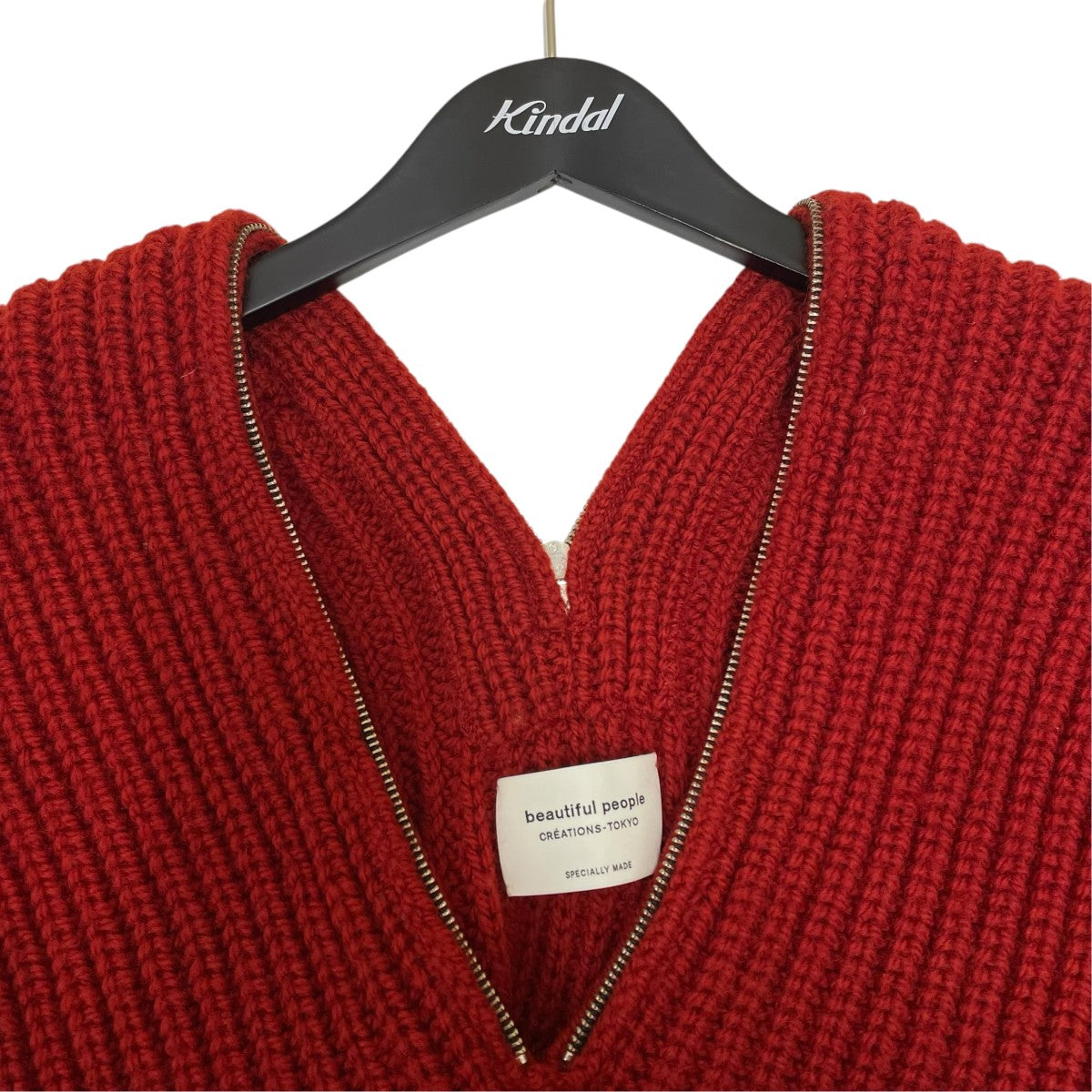 beautiful people BEAMS 別注 ファスナー付 畔 ニットニット1875210019 古着・中古-3枚目のアイテム画像