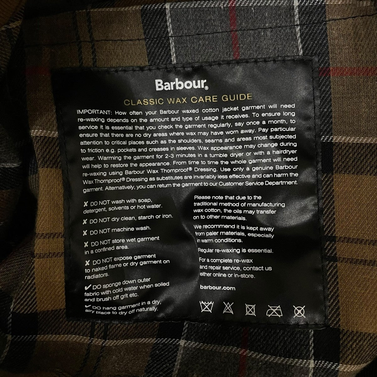 Barbour INTERNATIONAL ORIGINAL WAX JACKETインターナショナル オリジナル ワックスジャケットMWX0004BK51 古着・中古-5枚目のアイテム画像