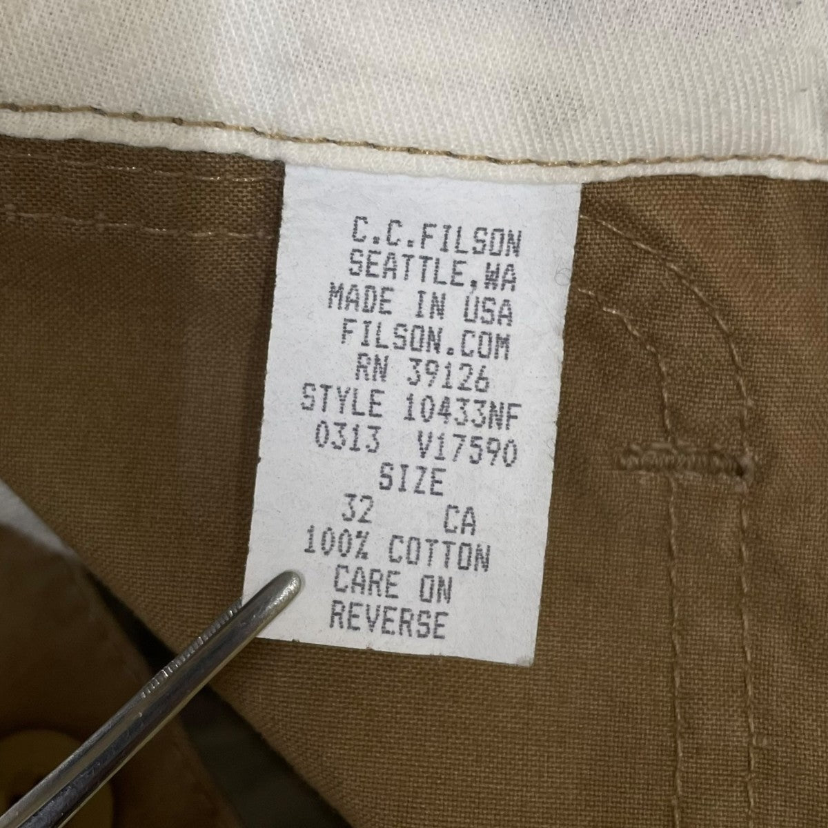 FILSON Mens Guide Pants メンズ ガイド パンツ70s USA製 カーゴパンツ ミリタリーパンツ10433 CA 古着・中古-7枚目のアイテム画像
