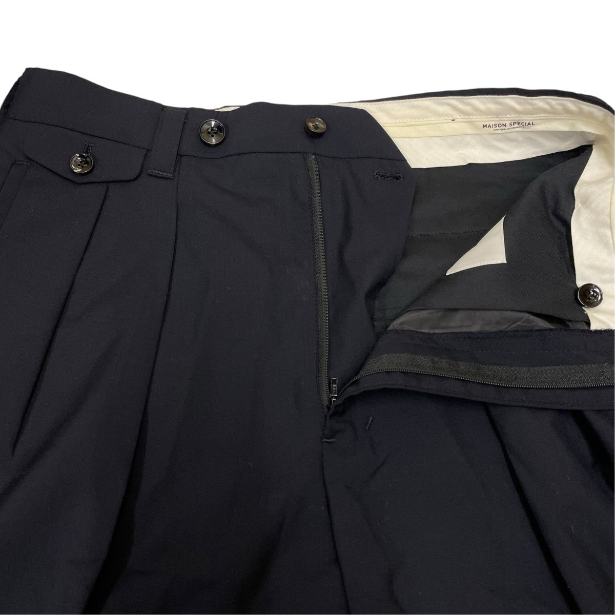 MAISON SPECIAL Dress Two-Tuck Wide Pantsスラックス11232461202 古着・中古-4枚目のアイテム画像