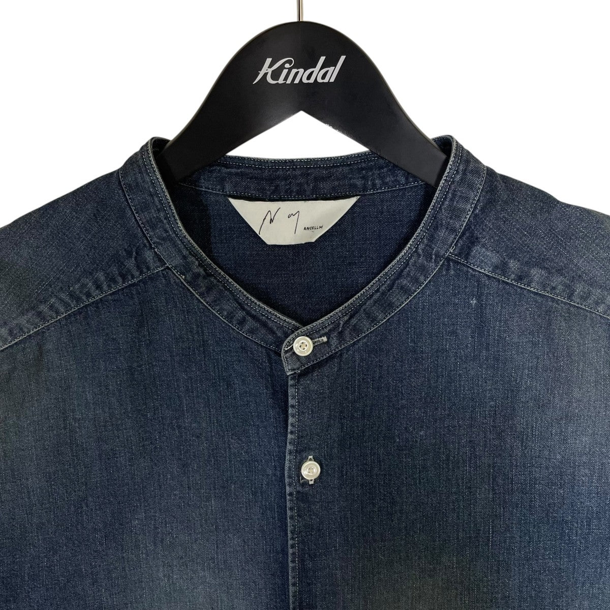 ANCELLM 26SSDENIM BAND COLLAR SHIRTバンドカラーシャツ デニムシャツANC-SH88 古着・中古-3枚目のアイテム画像