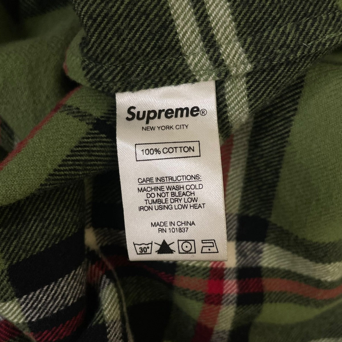 Supreme 20AWTartan Flannel Shirtチェック柄 長袖シャツ ボタンダウンシャツ 古着・中古-6枚目のアイテム画像