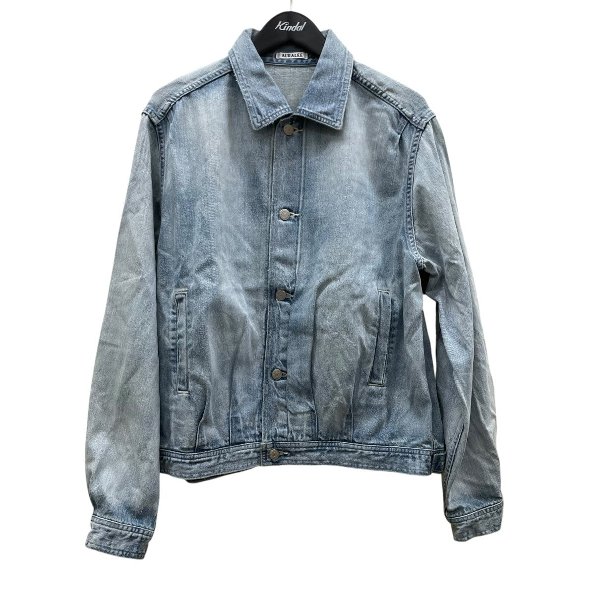 AURALEE FADED SELVEDGE LIGHT DENIM BLOUSONデニムジャケットA26SB01DE 古着・中古-1枚目のアイテム画像