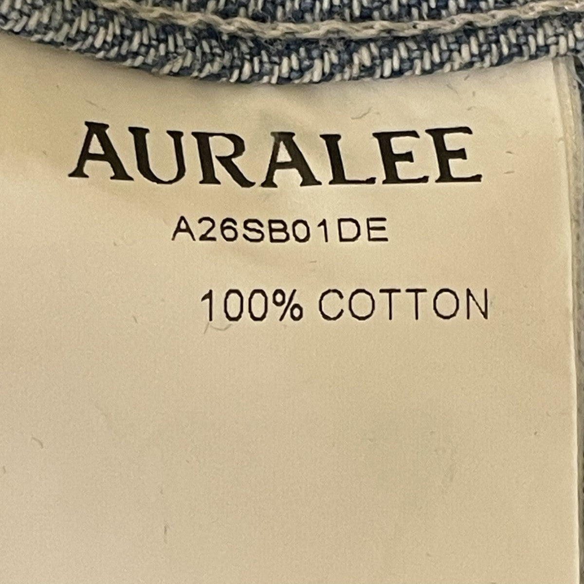 AURALEE FADED SELVEDGE LIGHT DENIM BLOUSONデニムジャケットA26SB01DE 古着・中古-7枚目のアイテム画像