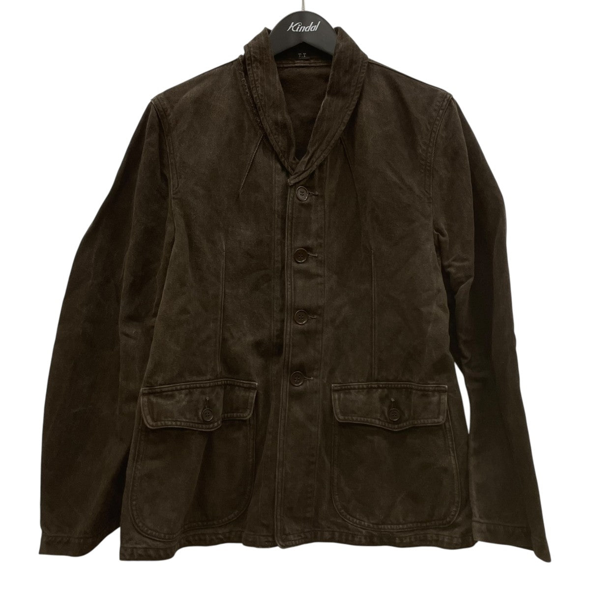 T．T 26SSMODIFIED SHAWL COLLAR JACKETコットン デニムジャケットLOT.327 古着・中古-1枚目のアイテム画像