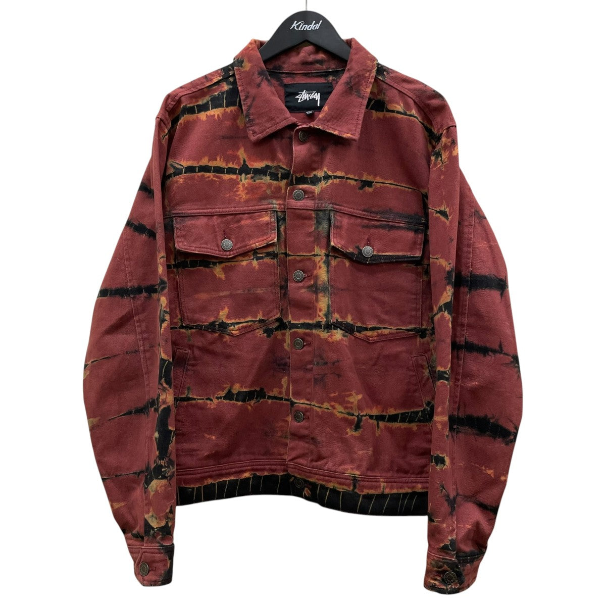 stussy 20SSRip Dye Ranch Jacketタイダイ柄 コットン デニムジャケット115515 古着・中古-1枚目のアイテム画像