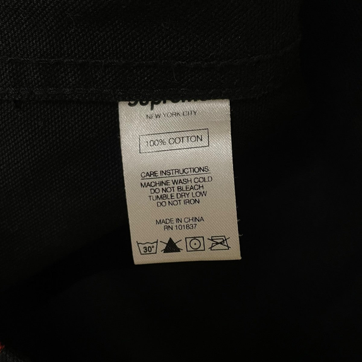 COMME des GARCONS SHIRT×Supreme 18AWPainted Canvas Chore Coatロゴプリント コットン デニムジャケット 古着・中古-6枚目のアイテム画像