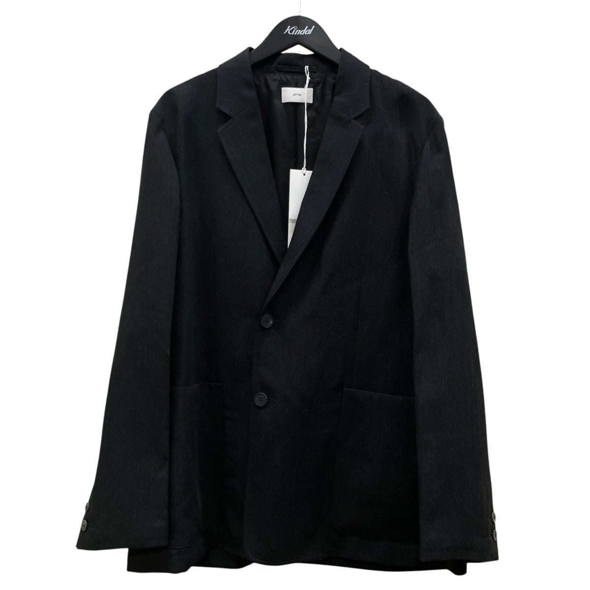 ATON 26SSTWIST WOOL LINEN SEMI DOUBLE JACKETツイストウールリネン セミダブルジャケット テーラードジャケットJKAGLM0202 古着・中古-1枚目のアイテム画像