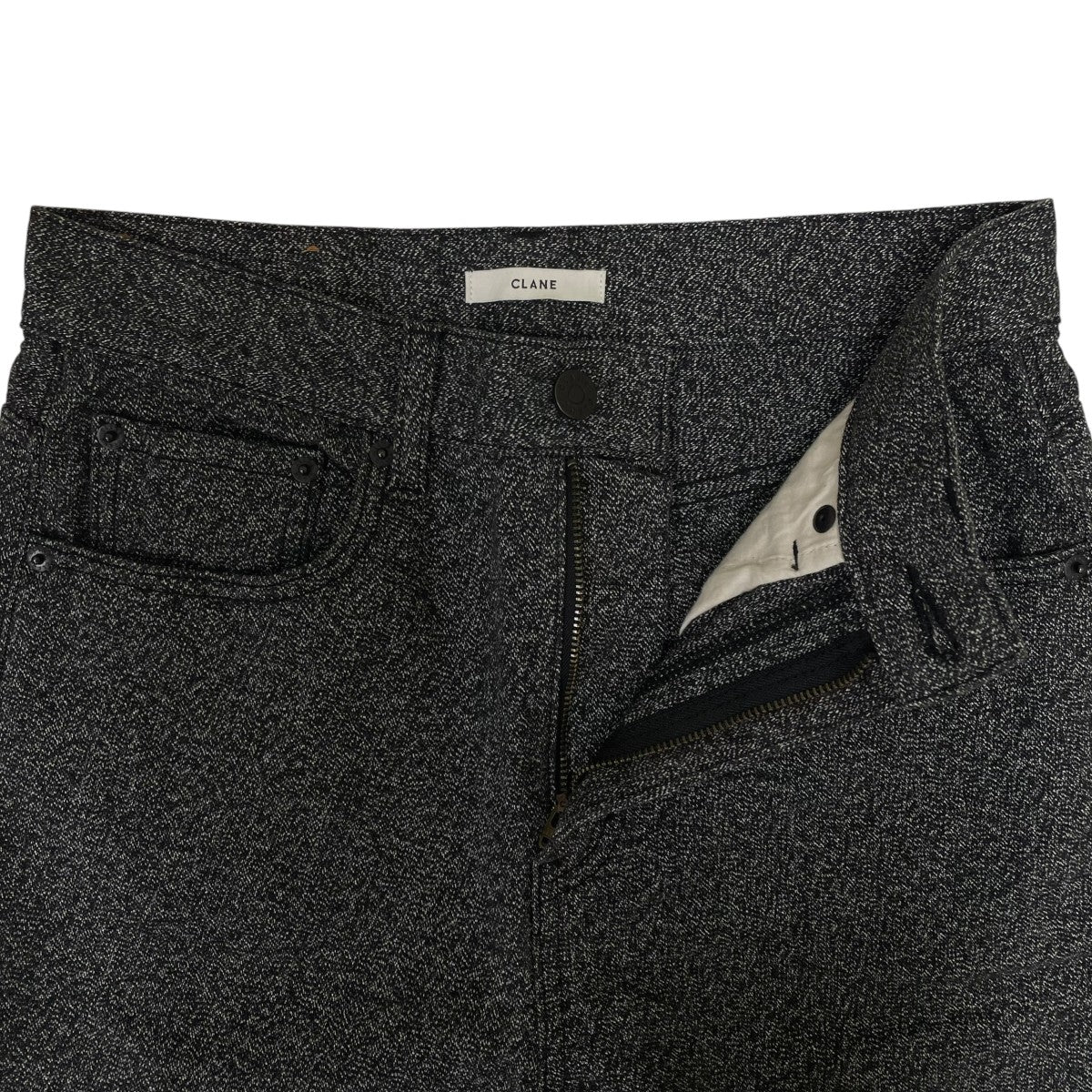 CLANE 22AWJ／W SLIM ANKLE DENIM PANTSジャストウエストスリムアンクルデニムパンツ コットンパンツ13111 7312 古着・中古-4枚目のアイテム画像