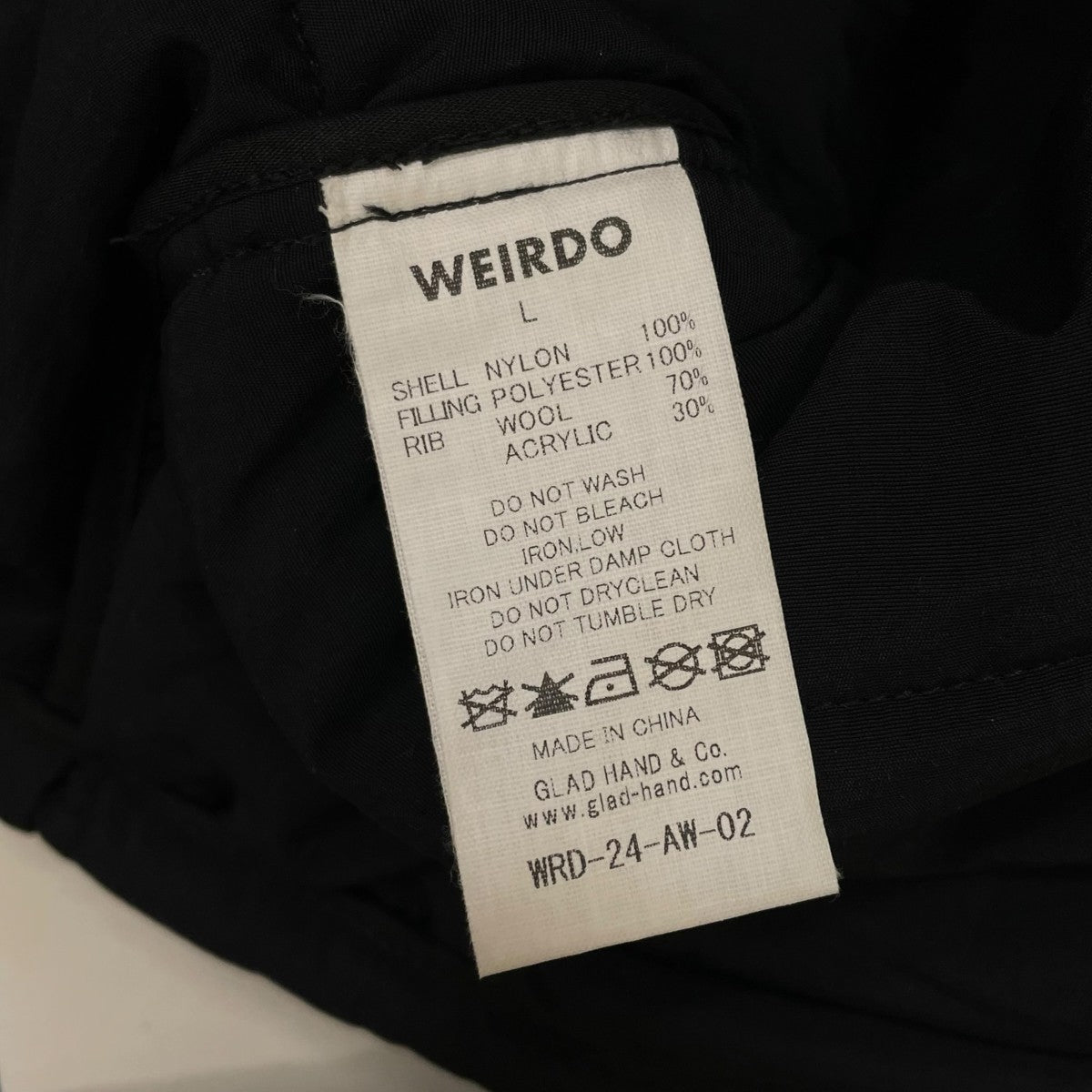 WEIRDO 24AWFLAME - RACING JACKET フレイム レーシングジャケット中綿ジャケット ナイロンジャケットWRD-24-AW-02 古着・中古-5枚目のアイテム画像