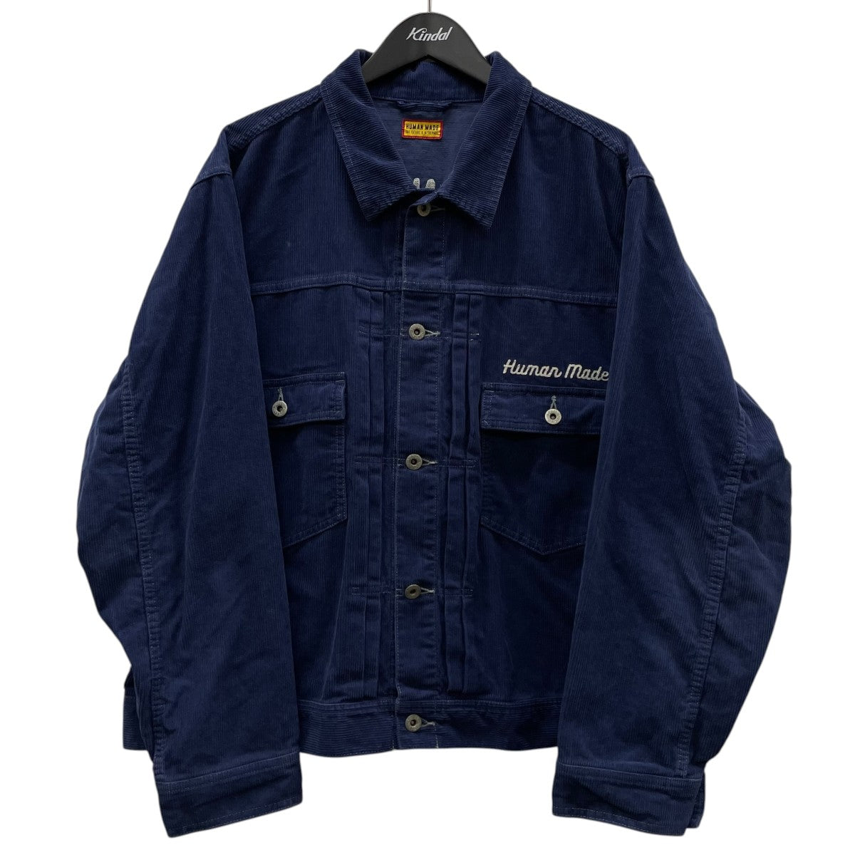 HUMAN MADE 26AWCORDUROY WORK JACKETロゴ刺繍 コーデュロイジャケット ワーク ジャケットHM32JK016 古着・中古-1枚目のアイテム画像