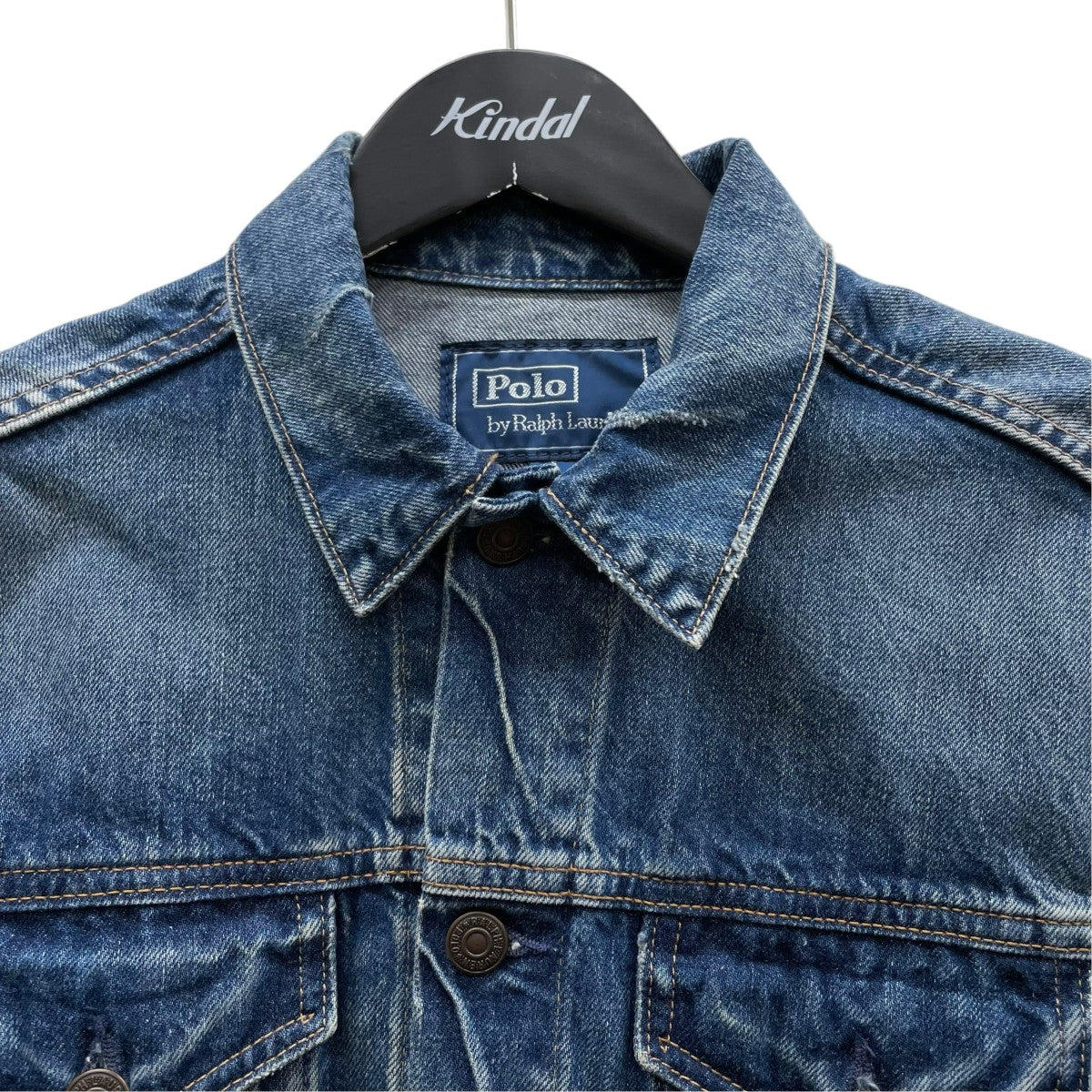 POLO RALPH LAUREN ダメージ加工 デニムジャケット 古着・中古-3枚目のアイテム画像