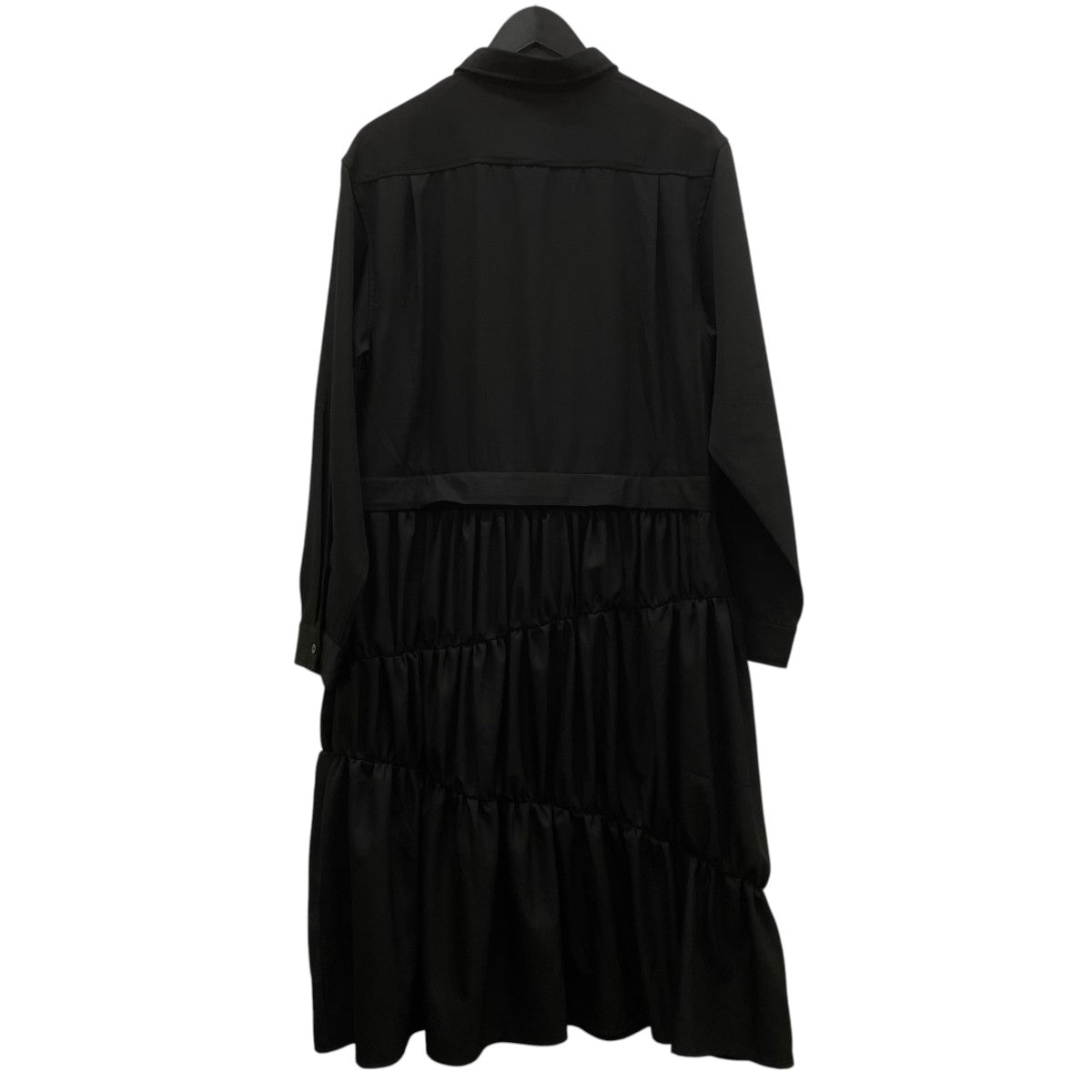 NOT CONVENTIONAL 長袖シャツワンピース ドレスN24-023-BLK 古着・中古-2枚目のアイテム画像