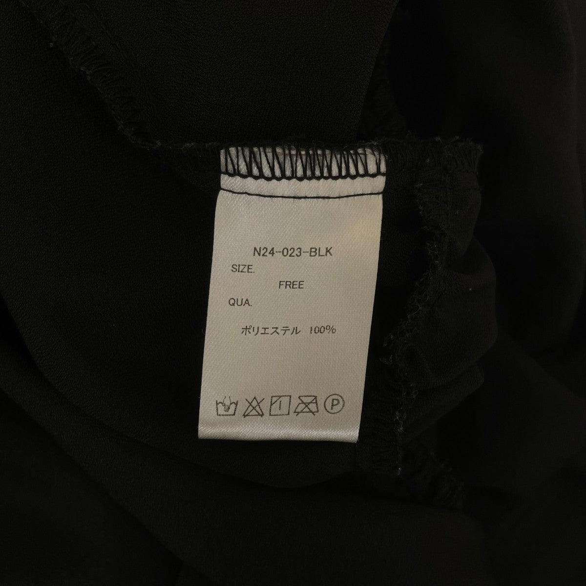 NOT CONVENTIONAL 長袖シャツワンピース ドレスN24-023-BLK 古着・中古-5枚目のアイテム画像