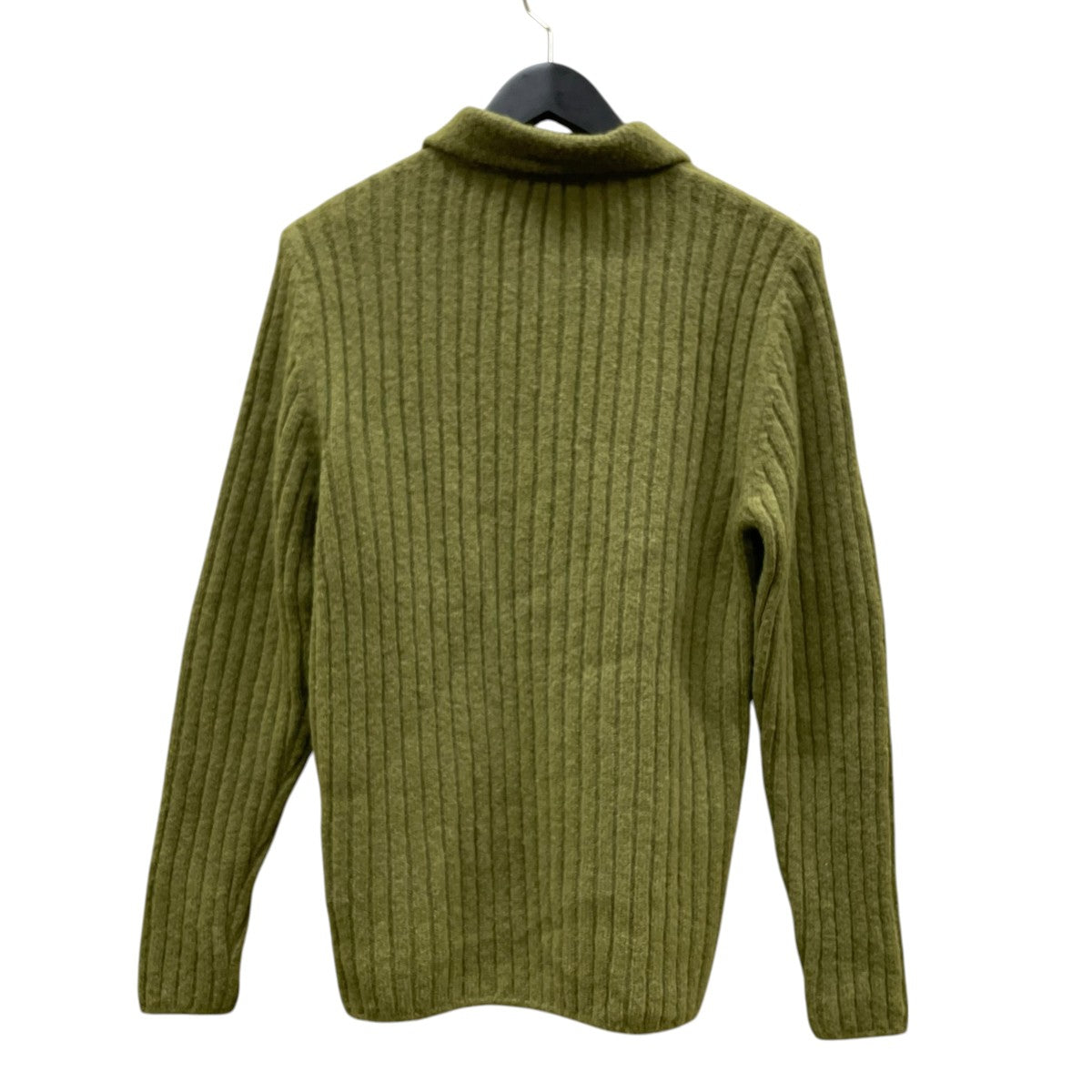 OUR LEGACY Fine Polo Alpaca Swamp GreenカーディガンW4223FS 古着・中古-2枚目のアイテム画像