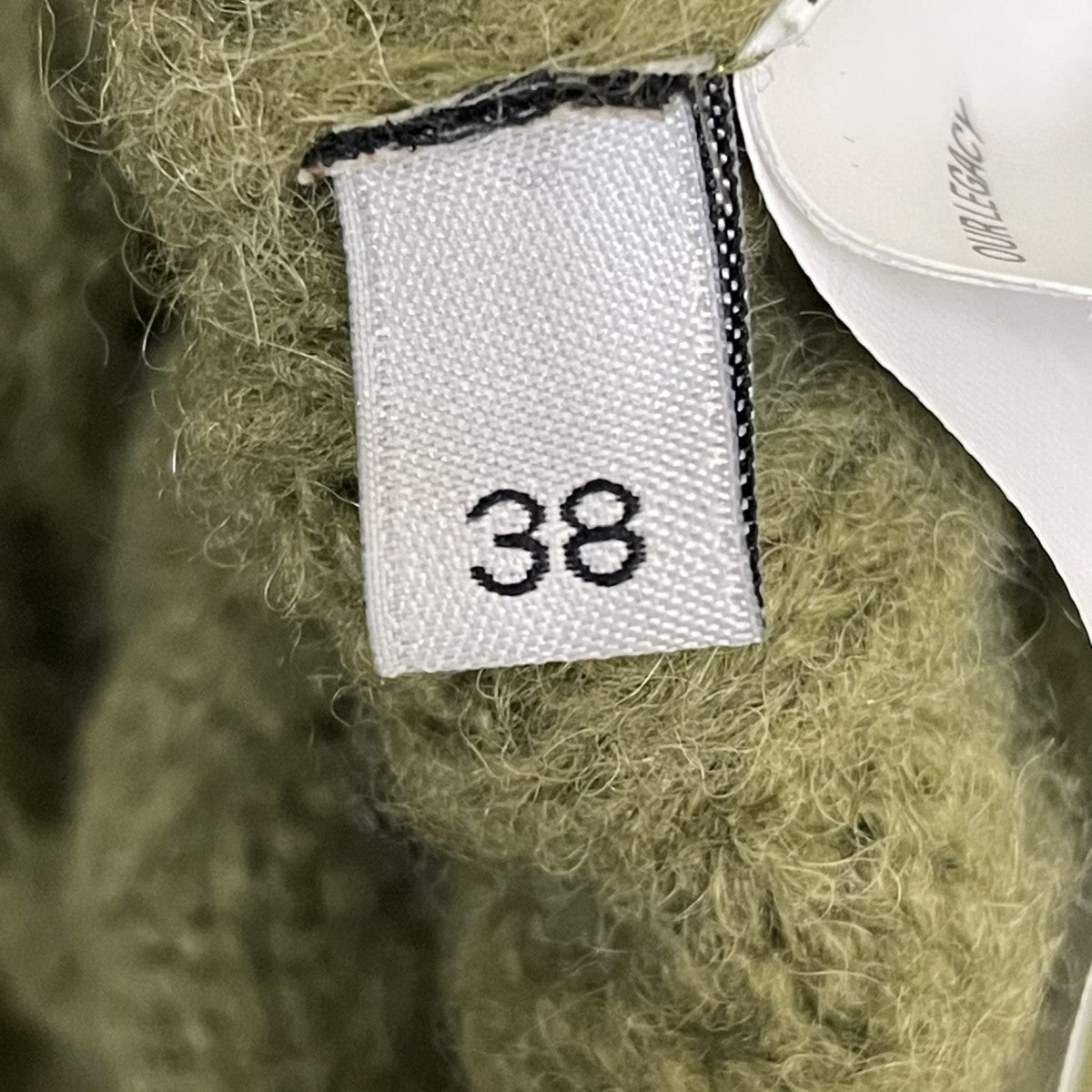 OUR LEGACY Fine Polo Alpaca Swamp GreenカーディガンW4223FS 古着・中古-7枚目のアイテム画像