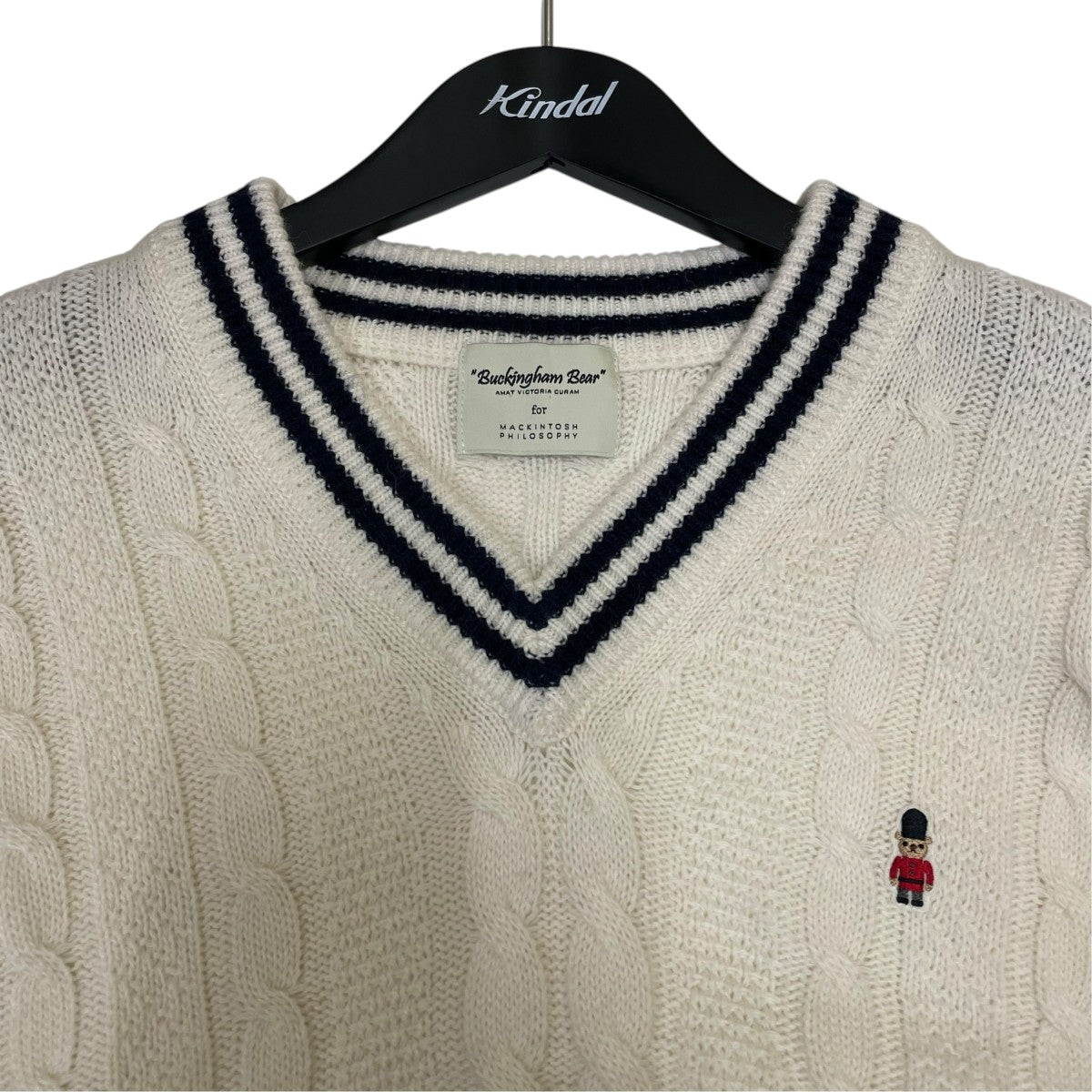 MACKINTOSH PHILOSOPHY Buckingham BearVネックニットH1N48 652 02 古着・中古-3枚目のアイテム画像
