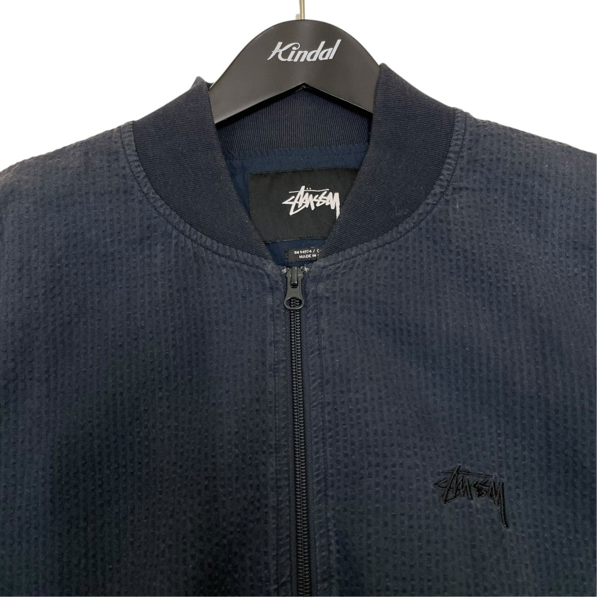 stussy シアサッカーボンバージャケットブルゾン115279 古着・中古-3枚目のアイテム画像