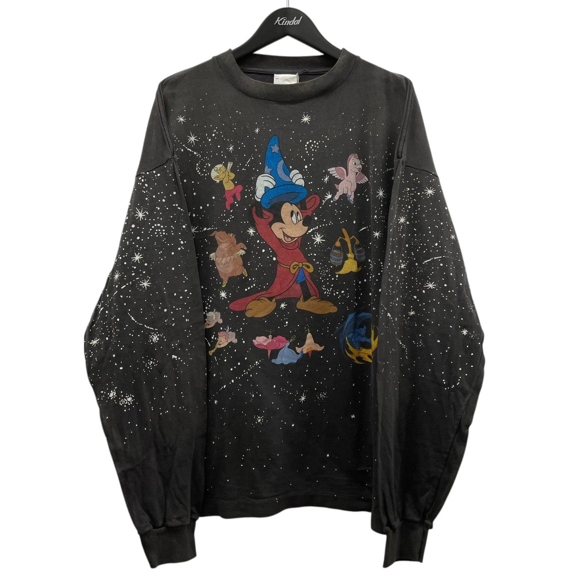 SAINT MICHAEL 26AWDSNY LS T-SHIRT FANTASIAディズニー ファンタジア ミッキー ロングスリーブTシャツ コットンTシャツSM MK1 0000 C90 古着・中古-1枚目のアイテム画像