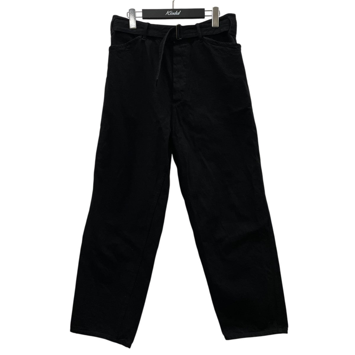 COMOLI 22AWDenim Belted Pants デニムベルテッドパンツコットン ワイドパンツW03 03001 古着・中古-1枚目のアイテム画像