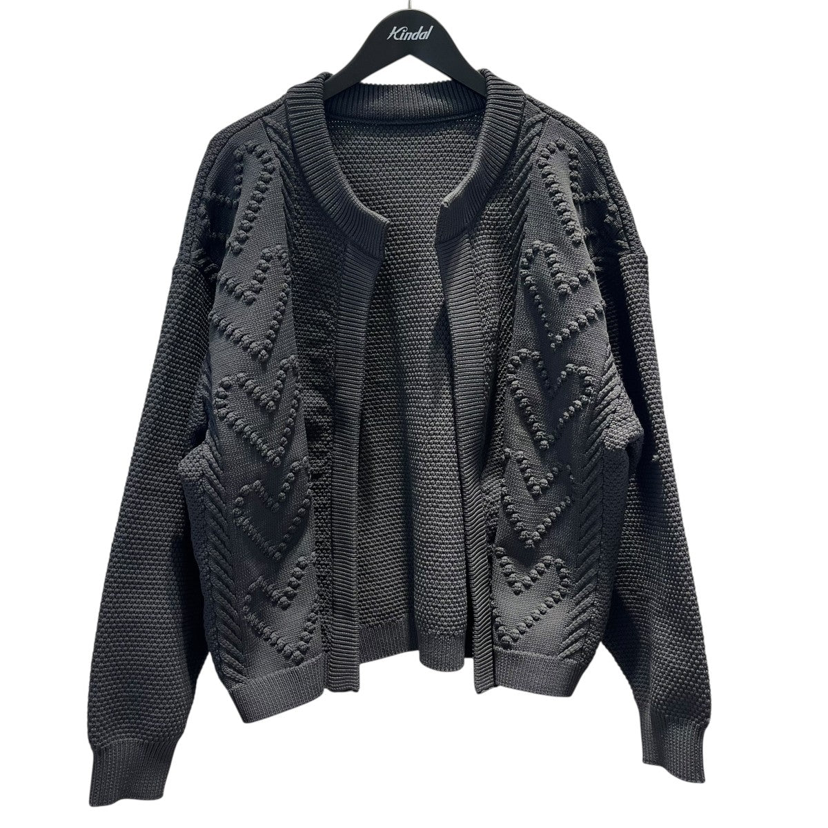 ハート柄ケーブルカーディガンa42-029