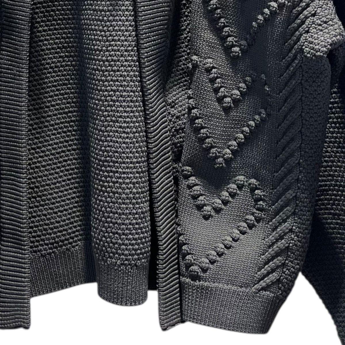 ANANA ハート柄ケーブルカーディガンa42-029 古着・中古-4枚目のアイテム画像