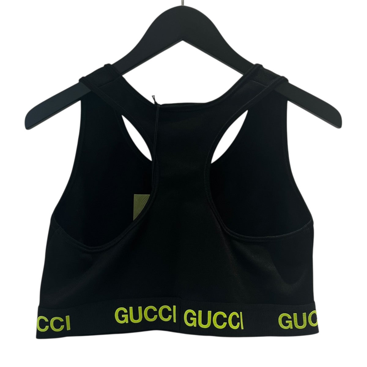 GUCCI グッチ タンクトップ L 黄緑系x黒 【古着】