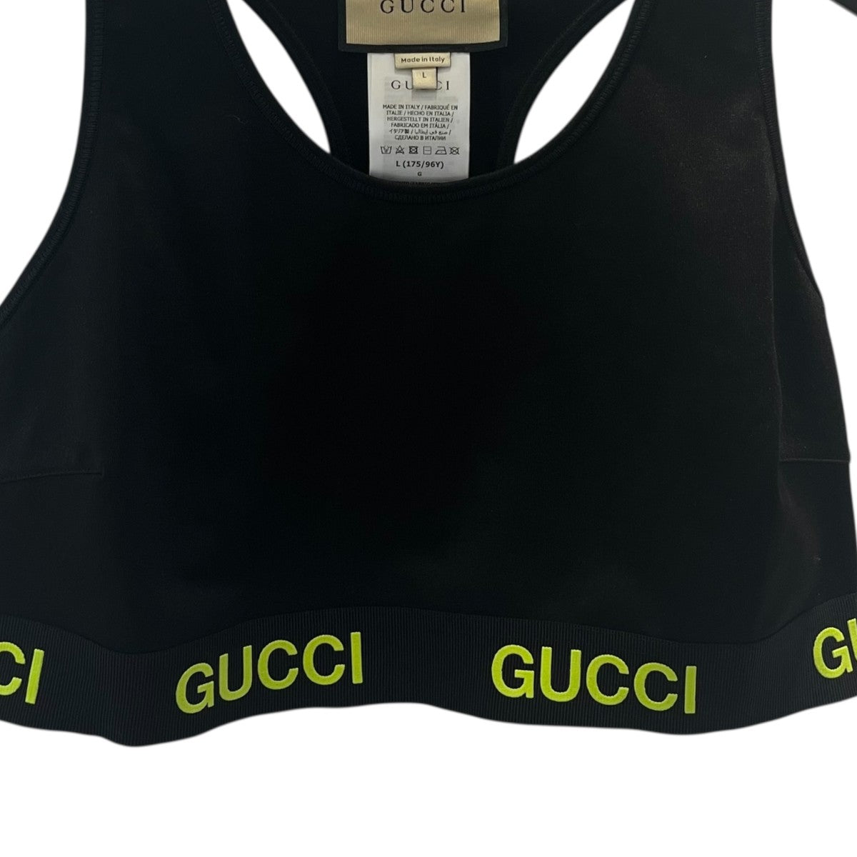 GUCCI(グッチ) 裾ロゴタンクトップ693086 Logo Jacquard Crop