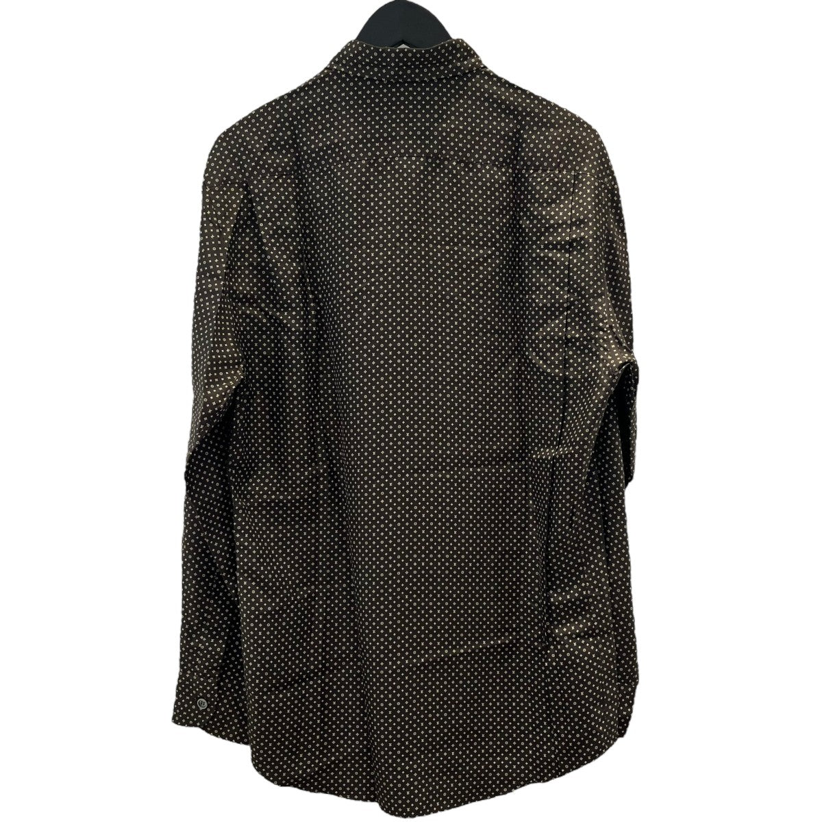 ✨美品✨　ルイヴィトン　クロップドパンツ　シェルボタン　ロゴ刻印　ブラウン LOUIS VUITTON(ルイヴィトン) シルクシャツ ブラウン サイズ 39