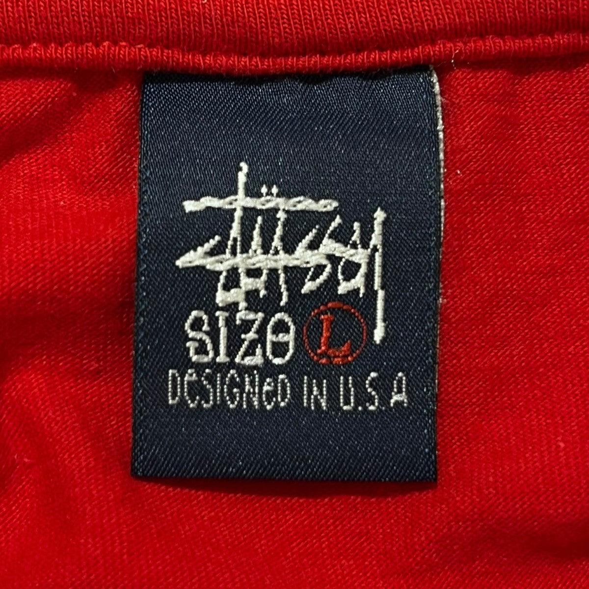 stussy(ステューシー) 90s old stussy USA製半袖Tシャツ レッド サイズ