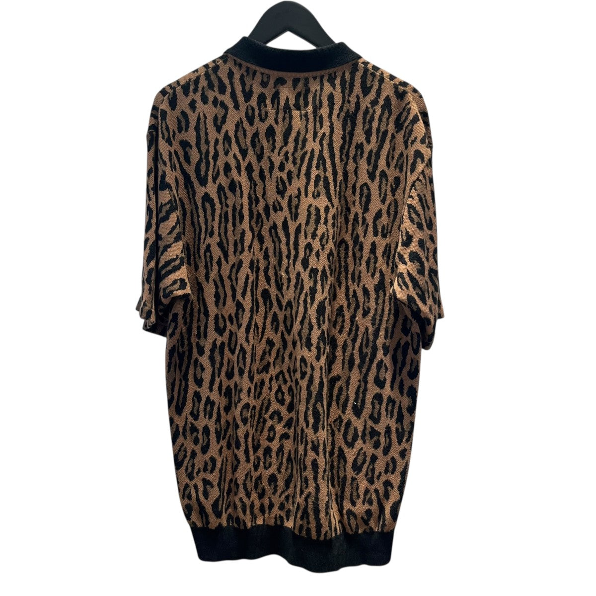 23SSLEOPARD KNIT JACQUARD POLO SHIRTニットポロシャツ