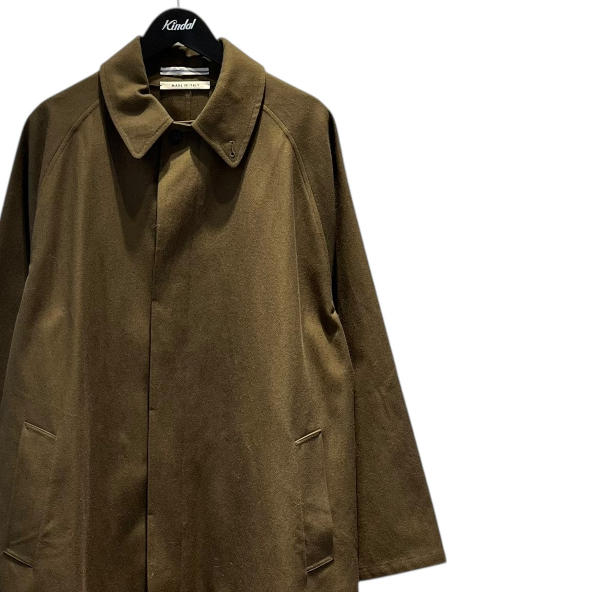 Cristaseya(クリスタセヤ) oversized trench with leather patch