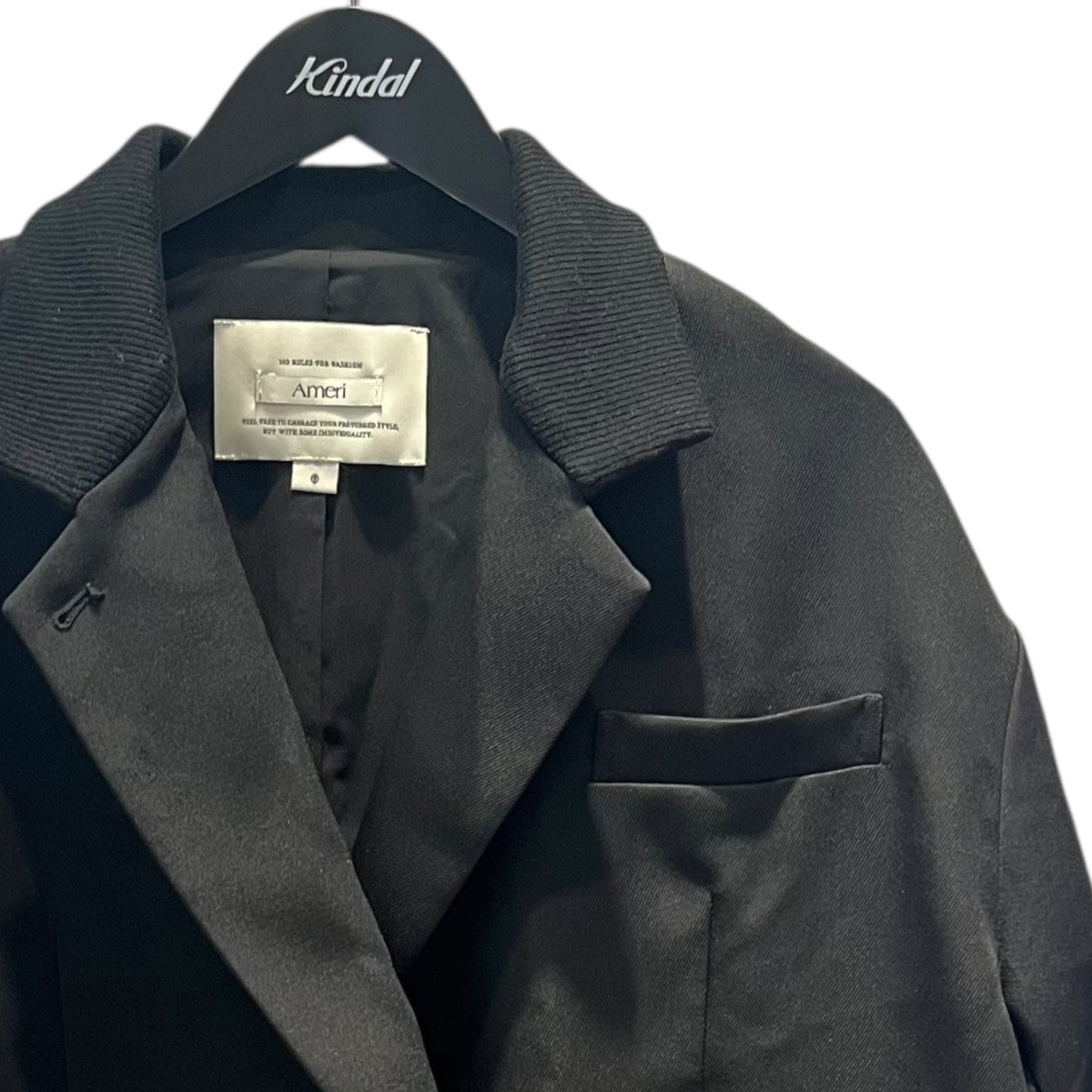 AMERI RIB SWITCHING OVER JACKETブラックF新品 Ameri VINTAGE(アメリビンテージ) RIB SWITCHING OVER JACKET