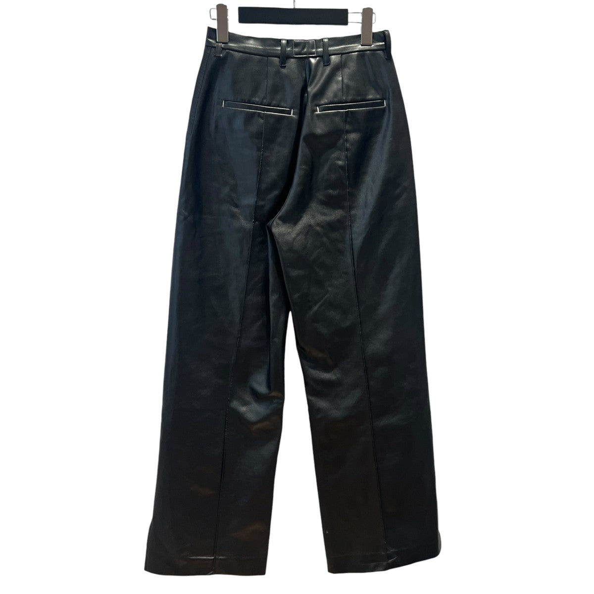 AMERI PIN TUCK SYNTHETIC LEATHER PANTSフェイクレザーパンツ01320870680 古着・中古-2枚目のアイテム画像