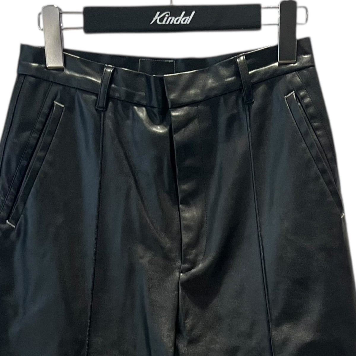 AMERI PIN TUCK SYNTHETIC LEATHER PANTSフェイクレザーパンツ01320870680 古着・中古-3枚目のアイテム画像
