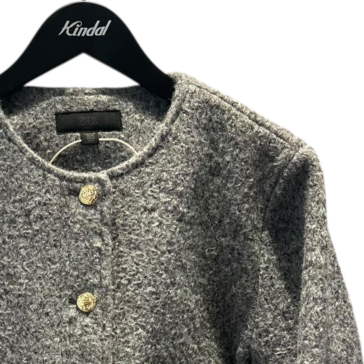 ZARA(ザラ) ゴールドボタン ブークレジャケットショートジャケット