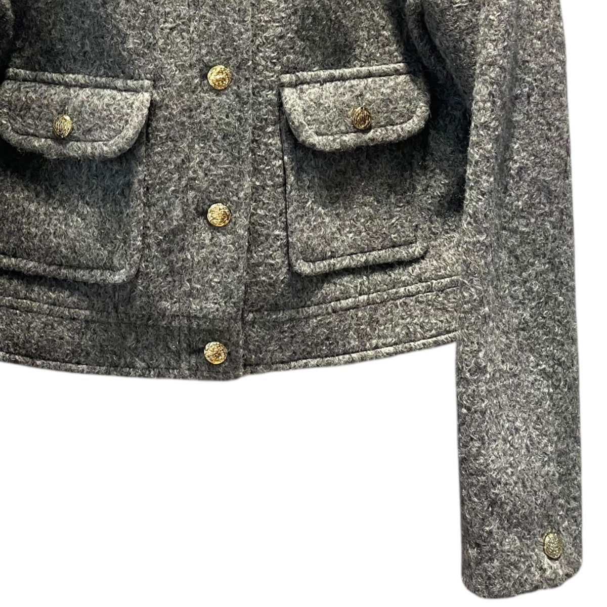 ZARA(ザラ) ゴールドボタン ブークレジャケットショートジャケット