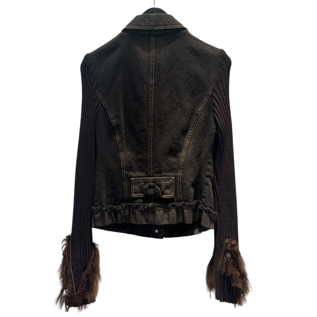 ニット切り替えデニムジャケット