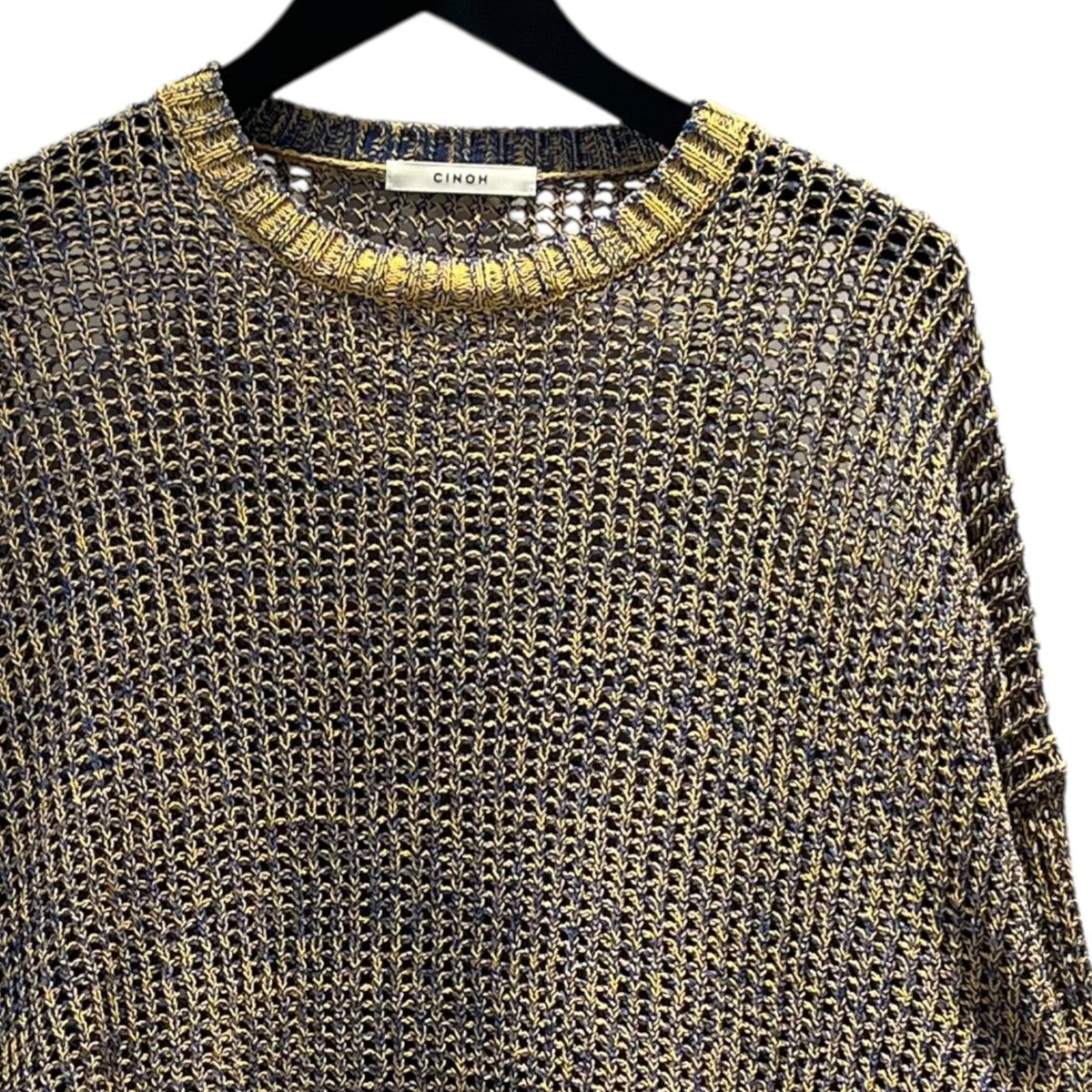 LACE OVERSIZE CREW NECK KNITフリンジニット24SKN007