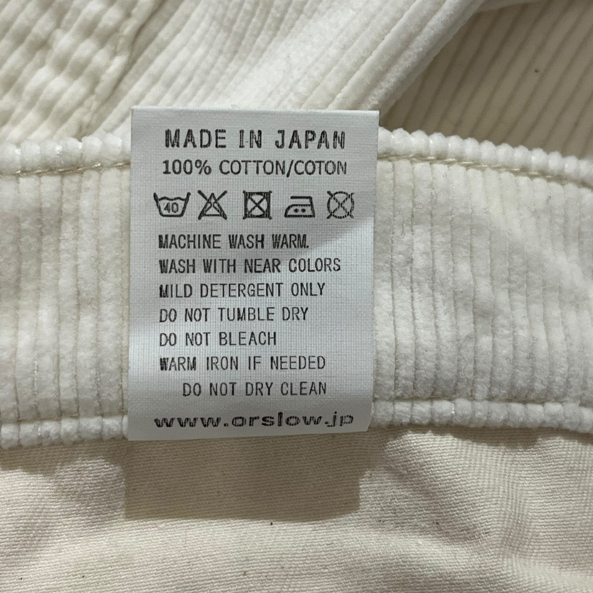 orSlow コーデュロイパンツ81-1050W 古着・中古-6枚目のアイテム画像