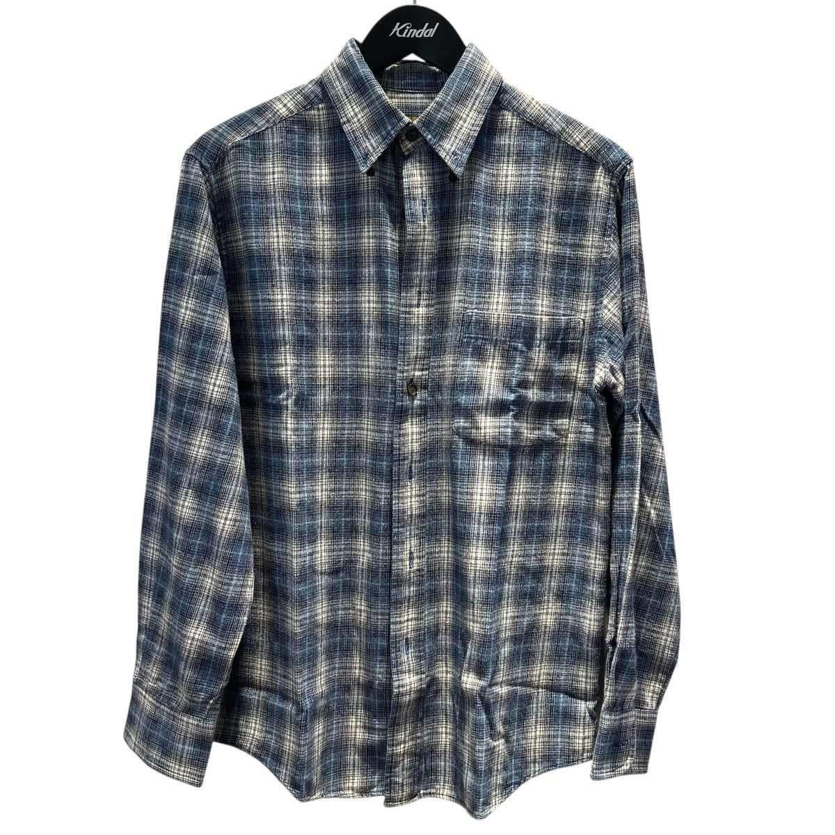 チェック柄長袖シャツ