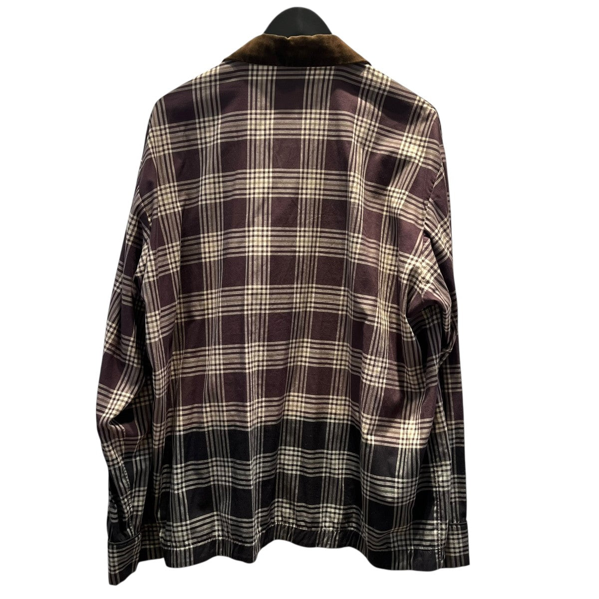 sacai チェックシャツ21-02540M 21SS Plaid Overdye Jacket 古着・中古-2枚目のアイテム画像