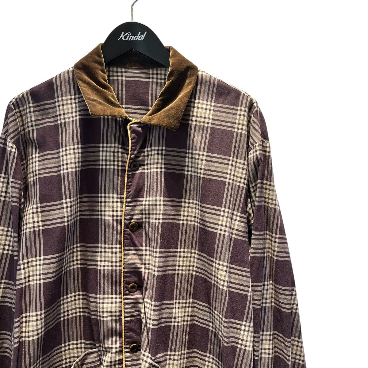 sacai チェックシャツ21-02540M 21SS Plaid Overdye Jacket 古着・中古-3枚目のアイテム画像