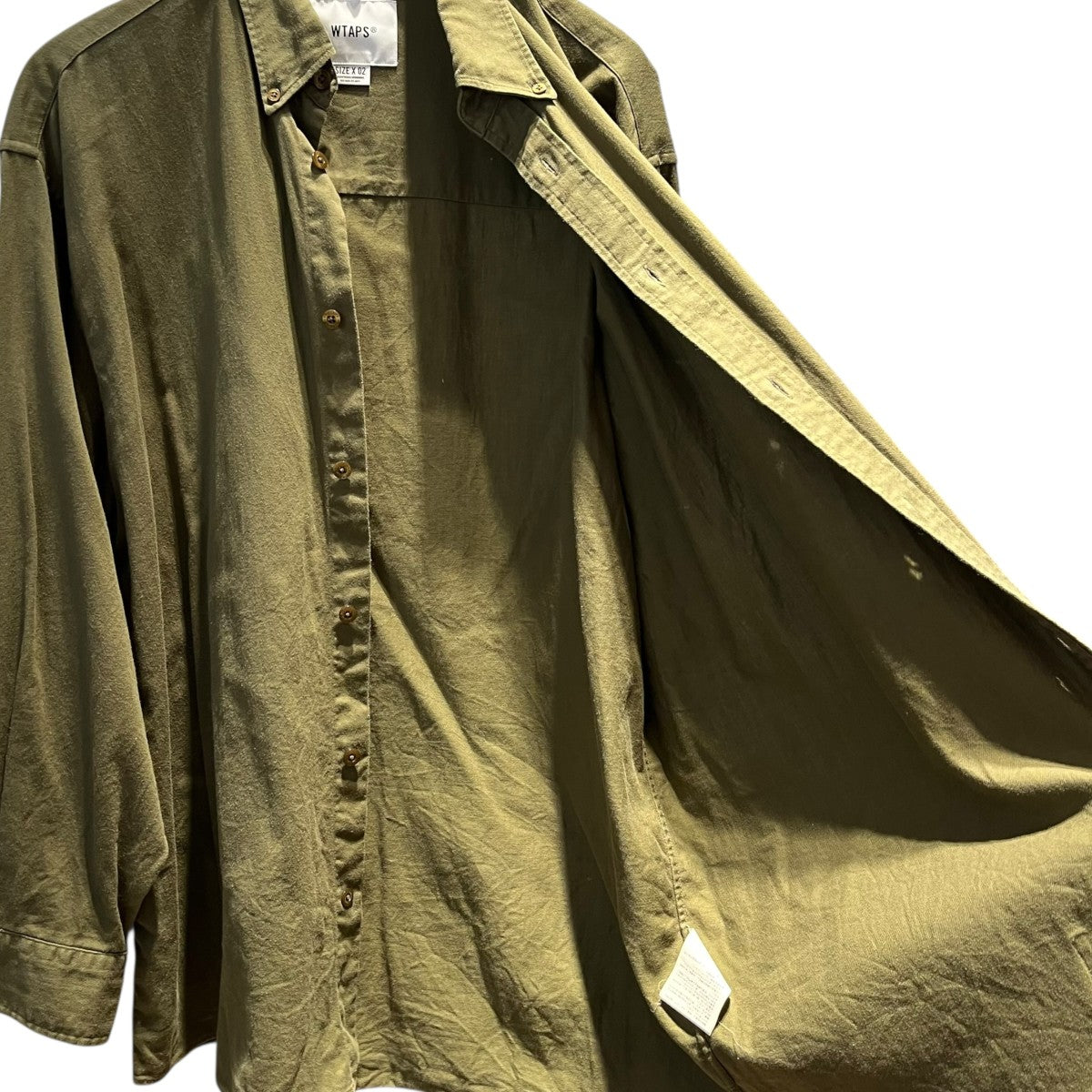 WTAPS 21AWLS COTTON．TWILLシャツシャツ212TQDT-SHM03 古着・中古-3枚目のアイテム画像