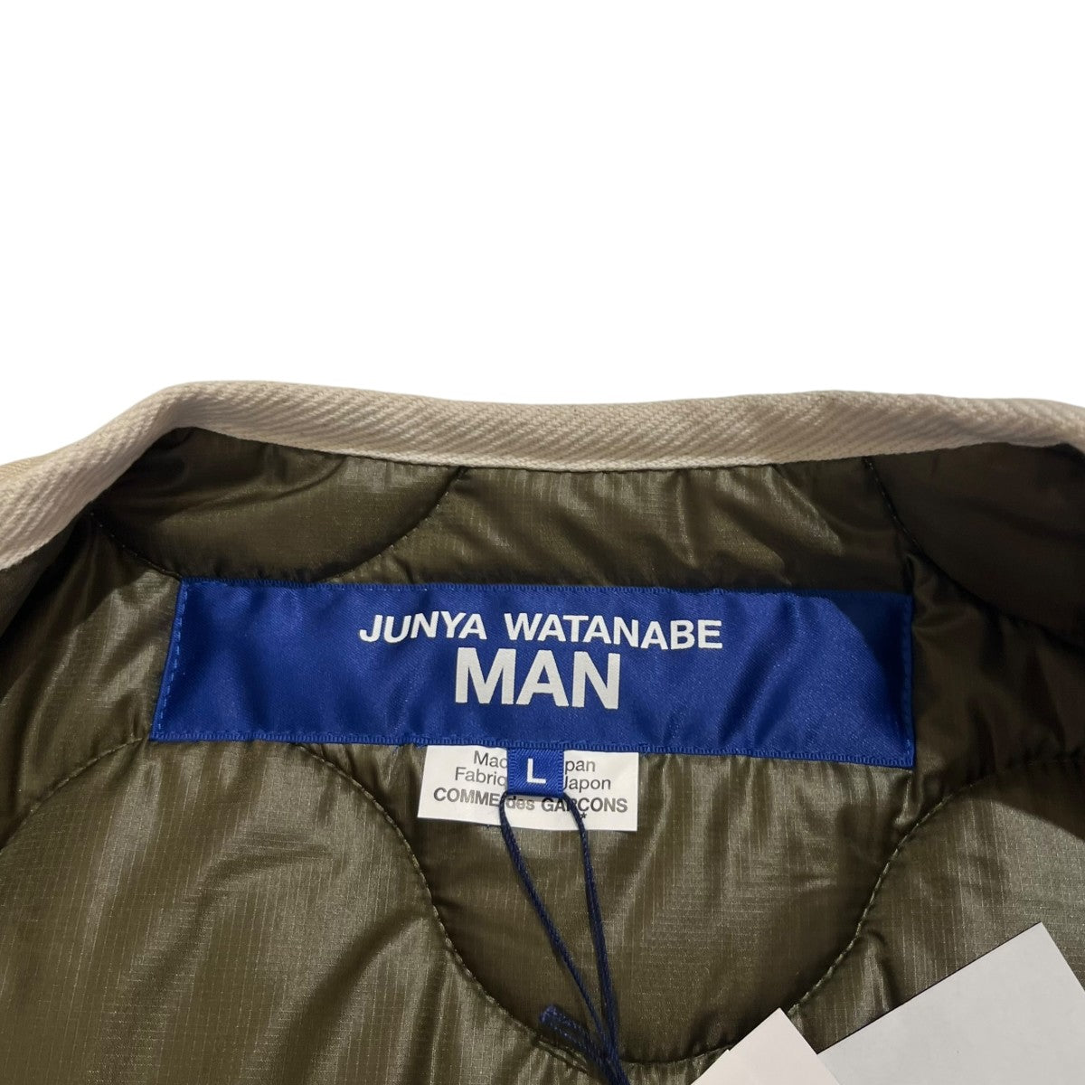 CDG JUNYA WATANABE MAN 26SS 綿麻ｳﾞｨｽｺｰｽ 本刺繍 蝶柄 ﾘﾊﾞｰｼﾌﾞﾙｼﾞｬｹｯﾄキルティングジャケットWQ-J026-051-1-4 古着・中古-9枚目のアイテム画像
