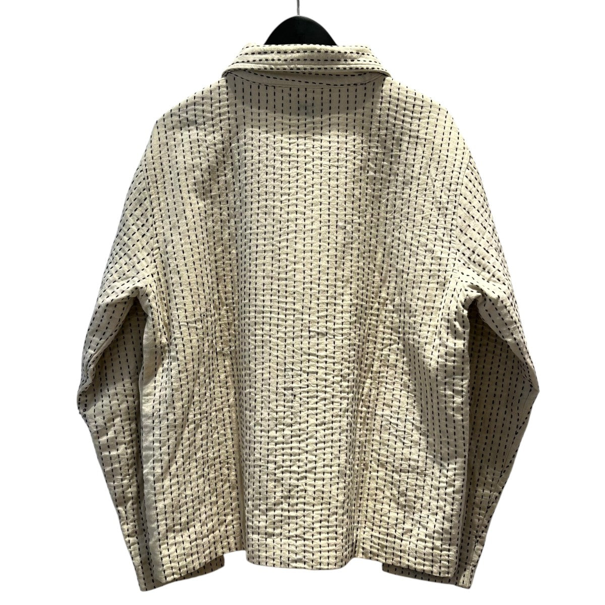 KARTIK RESEARCH Kantha ｸﾛｯﾌﾟﾄﾞｼﾞｬｹｯﾄストライプカバーオール 古着・中古-2枚目のアイテム画像